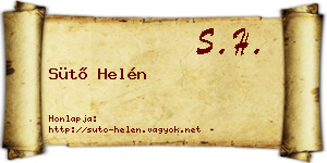 Sütő Helén névjegykártya
